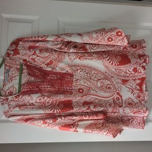 Pink and white blouse